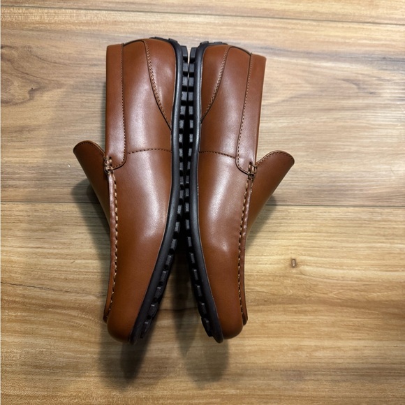 Perry Ellis Brown Faux Leather Men's  Slip-On Driver Loafers - Picture 3 of 12